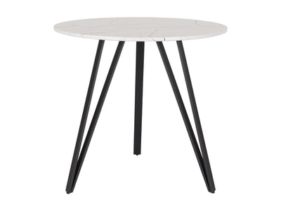 white marble Small Round Dining Table Ezra Collection product image by CorLiving#color_white-marble