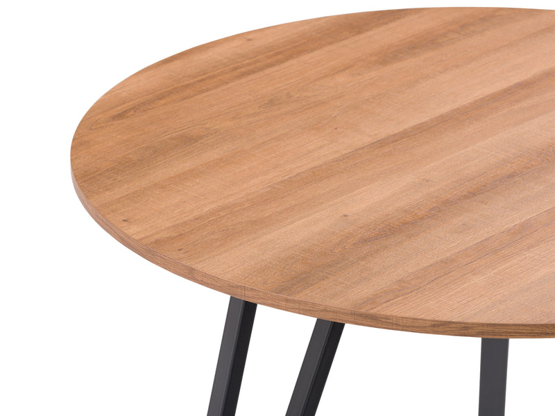 brown Small Round Dining Table Ezra Collection detail image by CorLiving