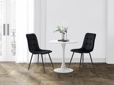 black Velvet Upholstered Dining Chairs, Set of 2 Nash Collection lifestyle scene by CorLiving#color_nash-black-velvet