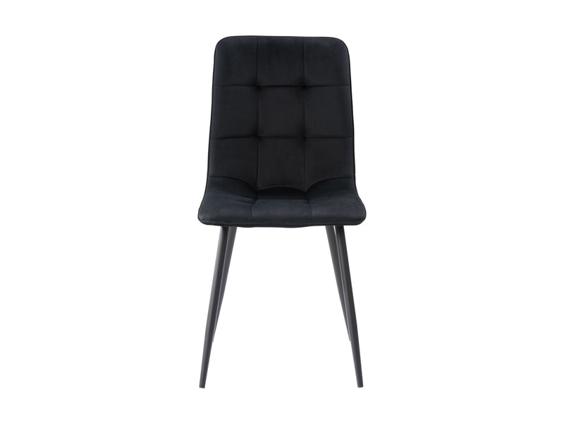 black Velvet Upholstered Dining Chairs, Set of 2 Nash Collection product image by CorLiving