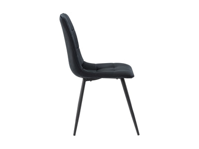 black Velvet Upholstered Dining Chairs, Set of 2 Nash Collection product image by CorLiving#color_nash-black-velvet