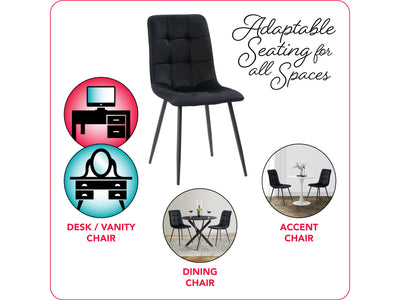 black 3 Piece Bistro Dining Set Ivo Collection infographic by CorLiving#color_ivo-black
