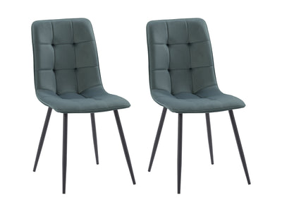 teal grey Velvet Upholstered Dining Chairs, Set of 2 Nash Collection product image by CorLiving#color_nash-teal-grey-velvet