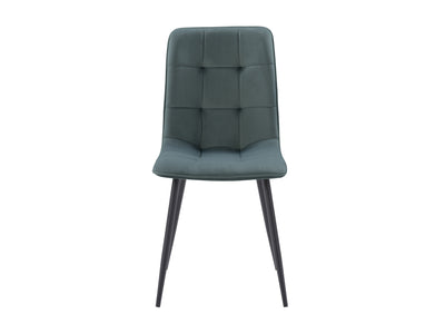 teal grey Velvet Upholstered Dining Chairs, Set of 2 Nash Collection product image by CorLiving#color_nash-teal-grey-velvet