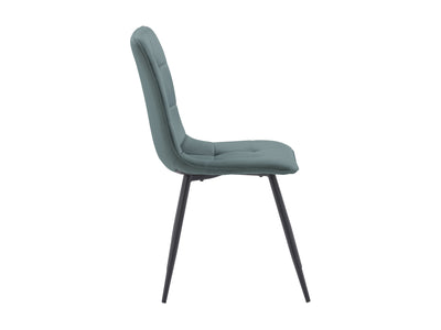 teal grey Velvet Upholstered Dining Chairs, Set of 2 Nash Collection product image by CorLiving#color_nash-teal-grey-velvet