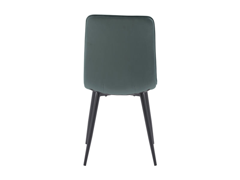 teal grey Velvet Upholstered Dining Chairs, Set of 2 Nash Collection product image by CorLiving