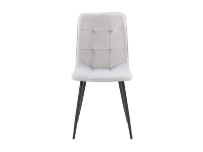 light grey Velvet Upholstered Dining Chairs, Set of 2 Nash Collection product image by CorLiving#color_nash-light-grey-velvet