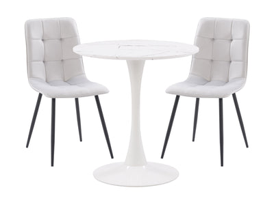 grey 3 Piece Bistro Dining Set Ivo Collection product image by CorLiving#color_ivo-light-grey