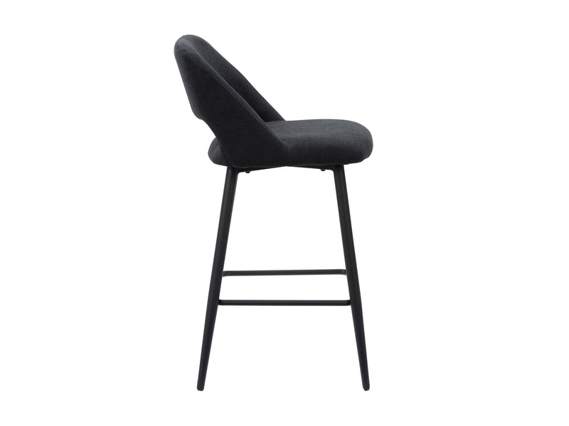 black Velvet Bar Stools Set of 2 Talia Collection product image by CorLiving