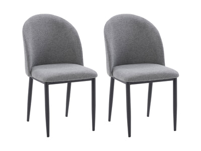 grey Curved Dining Chairs, Set of 2 Nyla Collection product image by CorLiving#color_grey