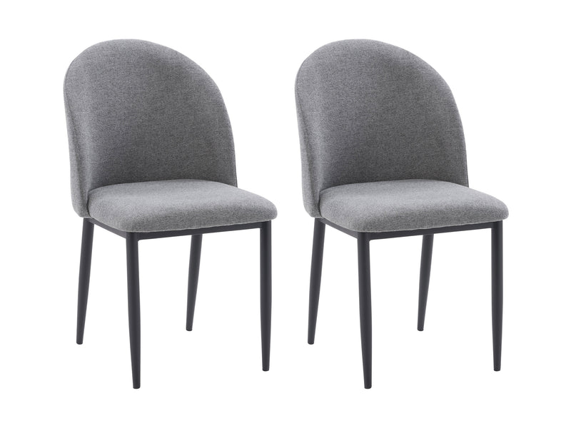 grey Curved Dining Chairs, Set of 2 Nyla Collection product image by CorLiving