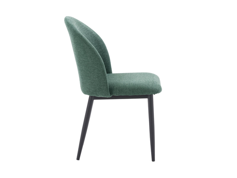 dark green Curved Dining Chairs, Set of 2 Nyla Collection product image by CorLiving