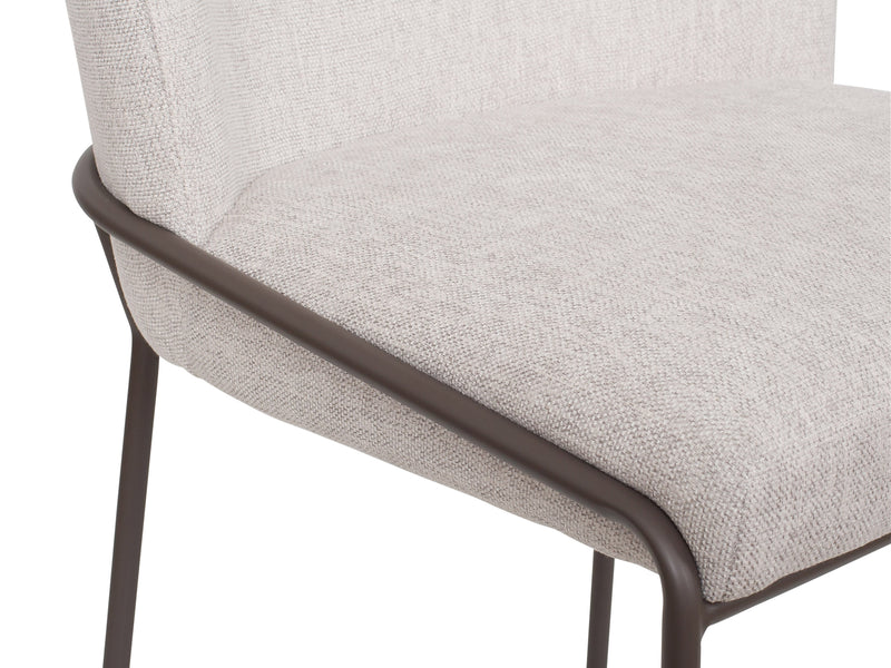 light grey High Back Upholstered Dining Chairs, Set of 2 Blakeley Collection detail image by CorLiving