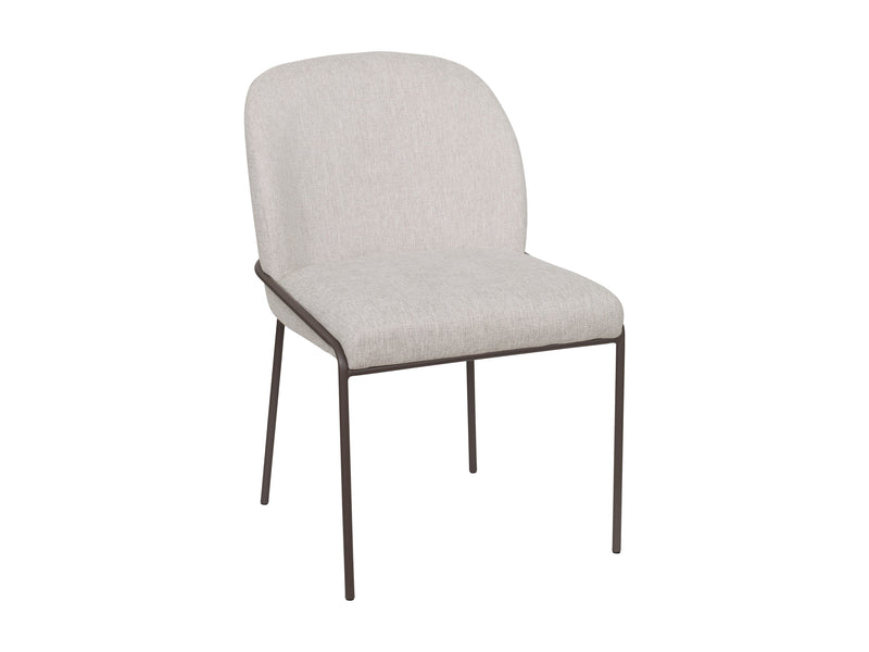 light grey High Back Upholstered Dining Chairs, Set of 2 Blakeley Collection product image by CorLiving
