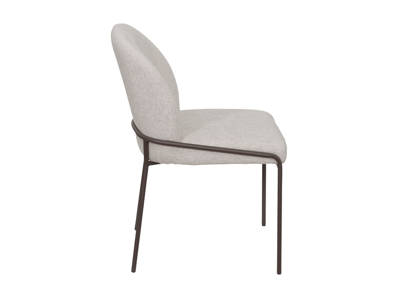 light grey High Back Upholstered Dining Chairs, Set of 2 Blakeley Collection product image by CorLiving