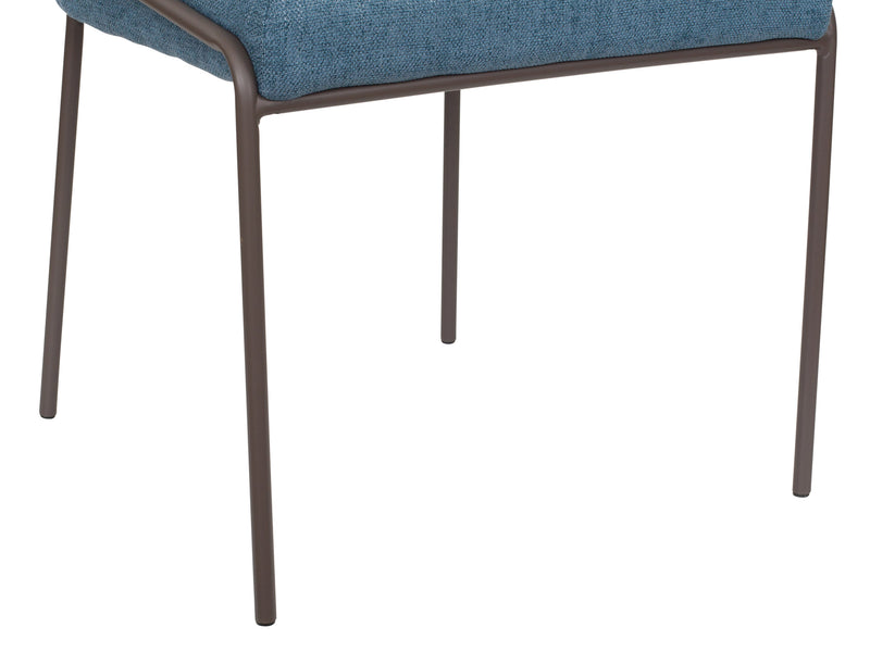 blue High Back Upholstered Dining Chairs, Set of 2 Blakeley Collection detail image by CorLiving