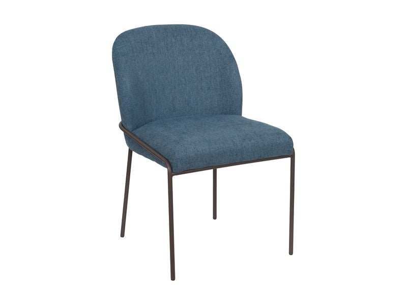 blue High Back Upholstered Dining Chairs, Set of 2 Blakeley Collection product image by CorLiving
