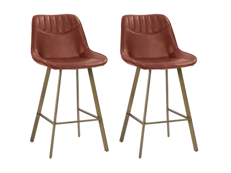 brown Farmhouse Bar Stools Set of 2 Christoff Collection product image by CorLiving