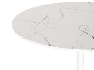 white Round Marbled Bistro Table 35" Ivo Collection detail image by CorLiving#color_white-marble