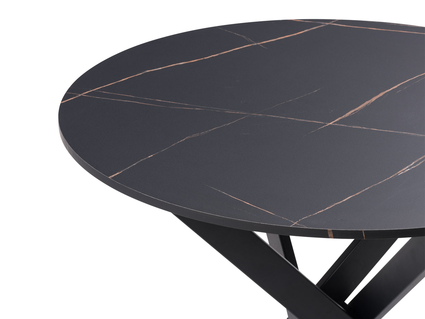 Modern rectangular dining table with natural wood finish, sleek black metal legs, and a minimalist design, perfect for contemporary dining rooms or kitchens.