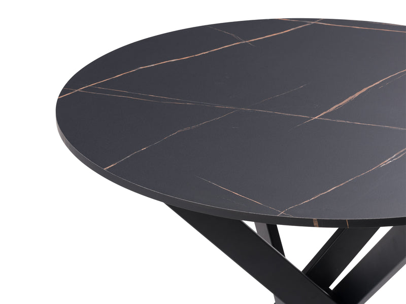 Black Round Dining Table Elliot Collection detail image by CorLiving