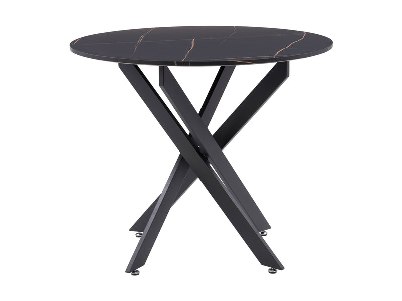 Black Round Dining Table Elliot Collection product image by CorLiving