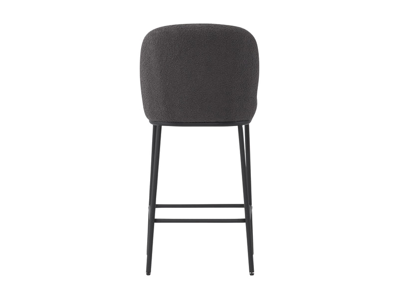 grey Counter Height Luxury Boucle Bar Stools Addison Collection product image by CorLiving