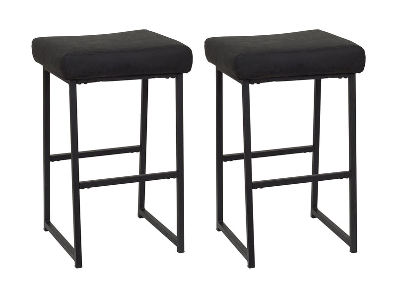 black Backless Bar Stools Set of 2 Milo Collection product image by CorLiving