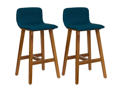 blue Wooden Bar Stools Set of 2 Bennett Collection product image by CorLiving#color_blue
