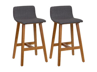 grey Wooden Bar Stools Set of 2 Bennett Collection product image by CorLiving#color_grey