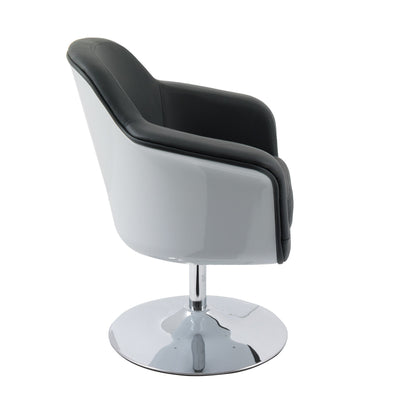 black Leather Swivel Chair CorLiving Collection product image by CorLiving#color_black