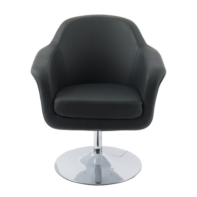 black Leather Swivel Chair CorLiving Collection product image by CorLiving#color_black