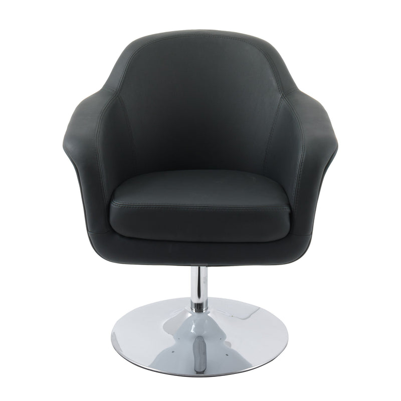 black Leather Swivel Chair CorLiving Collection product image by CorLiving