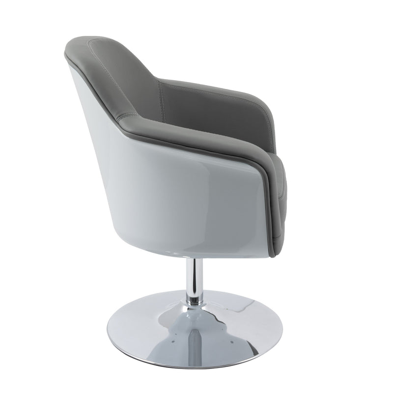 grey Leather Swivel Chair CorLiving Collection product image by CorLiving