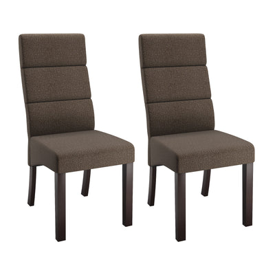 brown Cushioned Dining Chairs, Set of 2 CorLiving Collection product image by CorLiving#color_brown