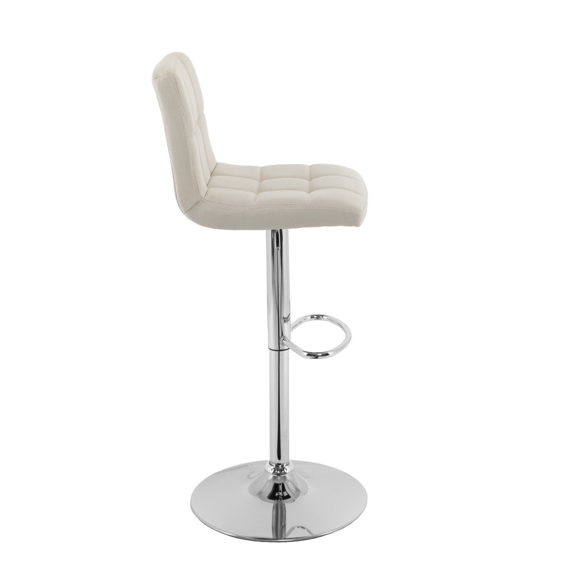 cream Adjustable Height Bar Stools Set of 2 CorLiving Collection product image by CorLiving