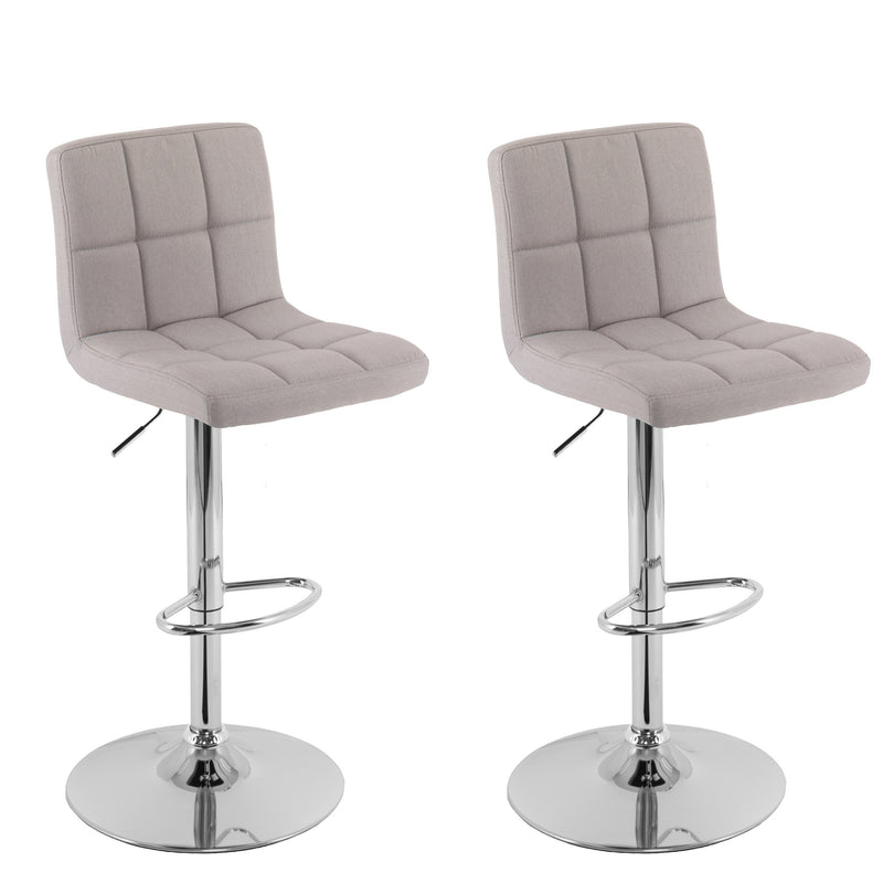 light grey Adjustable Height Bar Stools Set of 2 CorLiving Collection product image by CorLiving