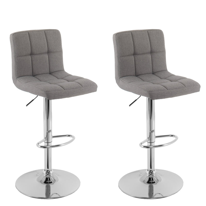 medium grey Adjustable Height Bar Stools Set of 2 CorLiving Collection product image by CorLiving