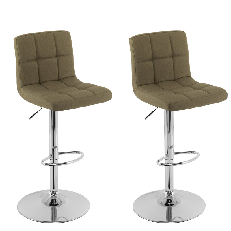 olive green Adjustable Height Bar Stools Set of 2 CorLiving Collection product image by CorLiving