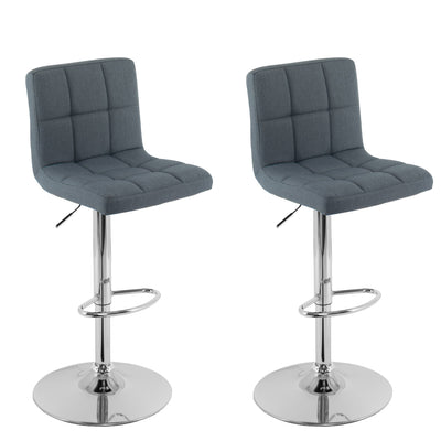 blue grey Adjustable Height Bar Stools Set of 2 CorLiving Collection product image by CorLiving#color_blue-grey