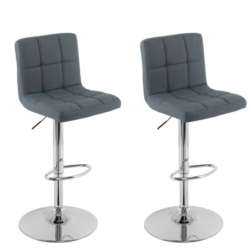 blue grey Adjustable Height Bar Stools Set of 2 CorLiving Collection product image by CorLiving