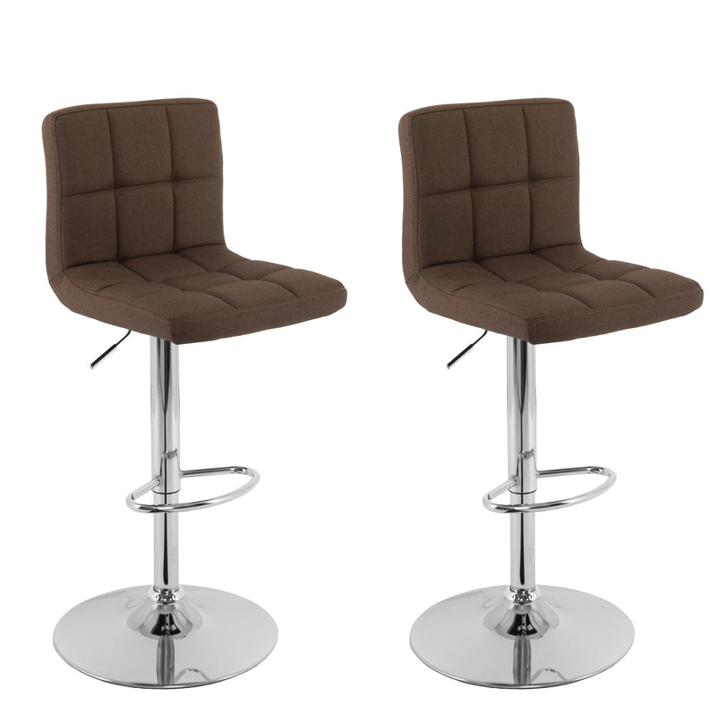 dark brown Adjustable Height Bar Stools Set of 2 CorLiving Collection product image by CorLiving