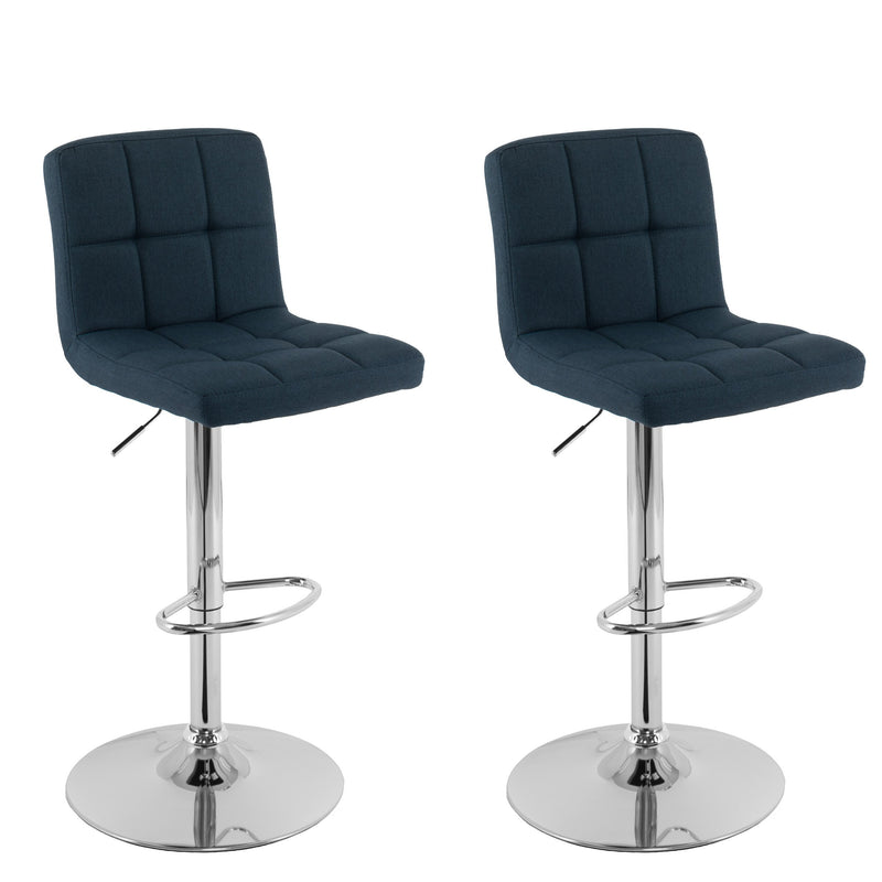 dark blue Adjustable Height Bar Stools Set of 2 CorLiving Collection product image by CorLiving