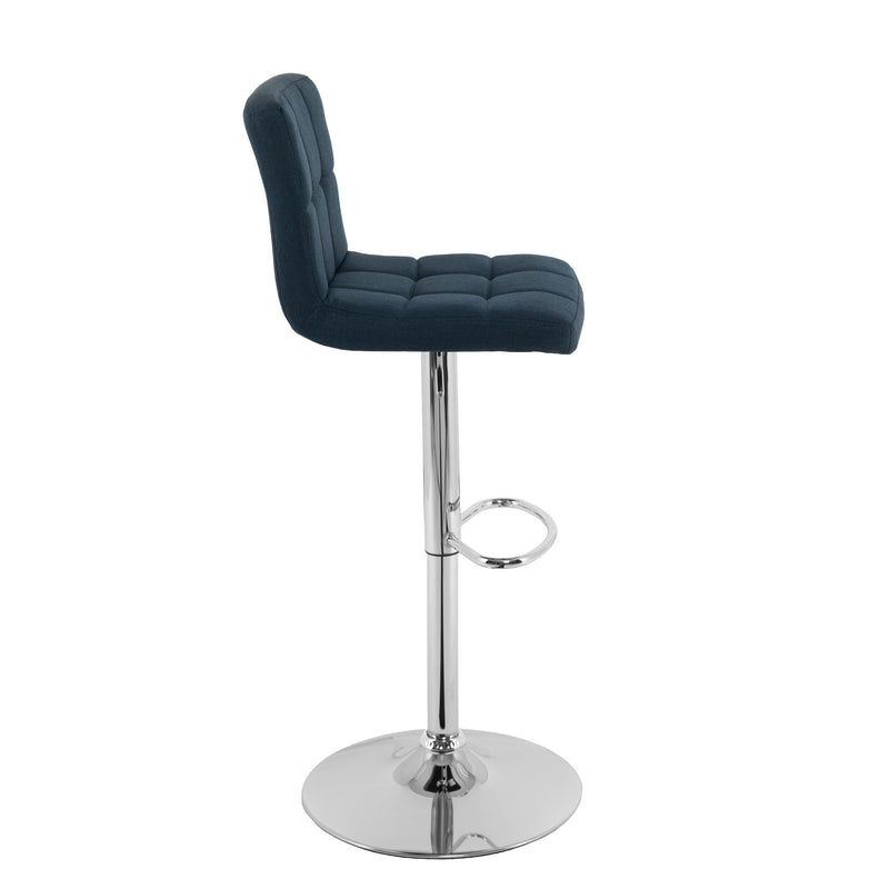 dark blue Adjustable Height Bar Stools Set of 2 CorLiving Collection product image by CorLiving