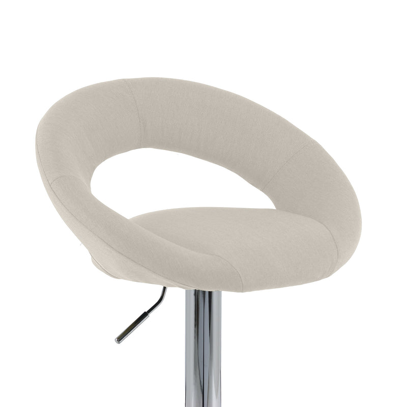 cream Adjustable Bar Stool Set of 2 CorLiving Collection detail image by CorLiving