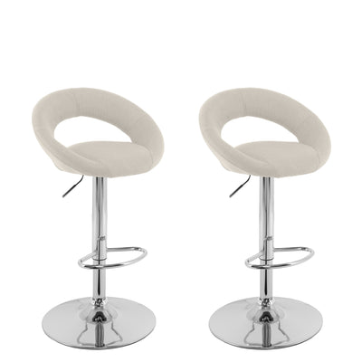 cream Adjustable Bar Stool Set of 2 CorLiving Collection product image by CorLiving#color_cream