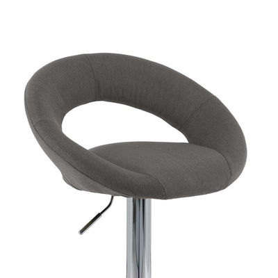 medium grey Adjustable Bar Stool Set of 2 CorLiving Collection detail image by CorLiving#color_medium-grey