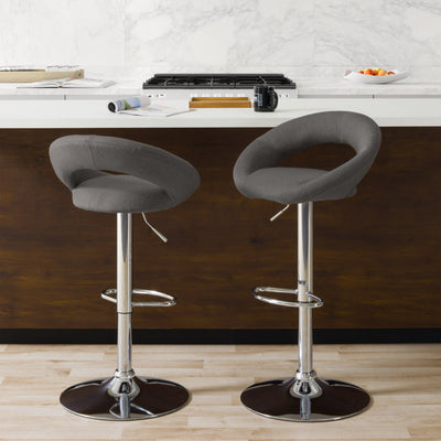 medium grey Adjustable Bar Stool Set of 2 CorLiving Collection lifestyle scene by CorLiving#color_medium-grey