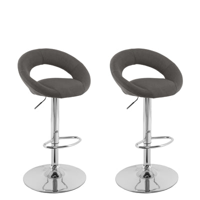 medium grey Adjustable Bar Stool Set of 2 CorLiving Collection product image by CorLiving#color_medium-grey