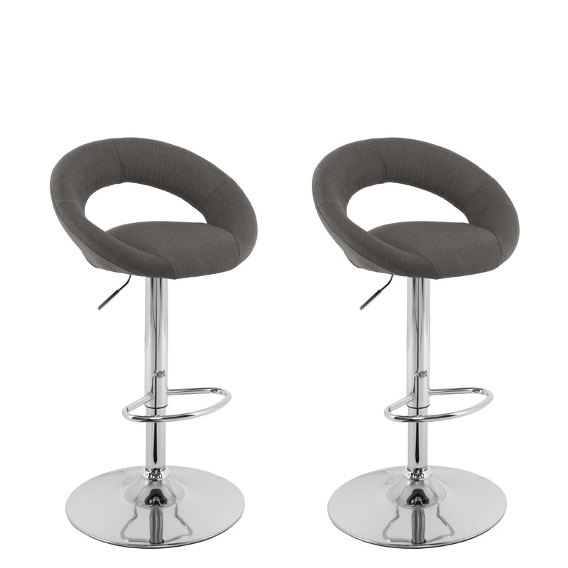 medium grey Adjustable Bar Stool Set of 2 CorLiving Collection product image by CorLiving